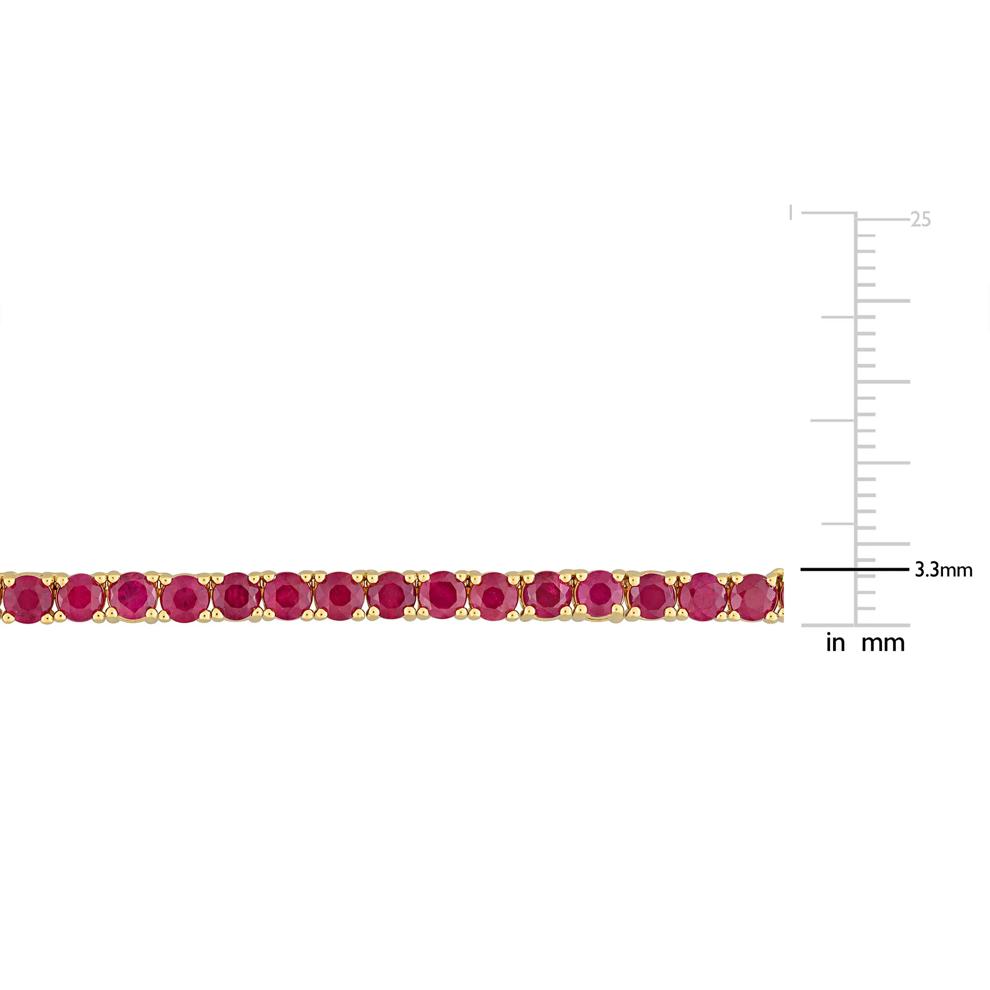Ruby Tennis Necklace in 14K Yellow Gold – Image 3 of 4