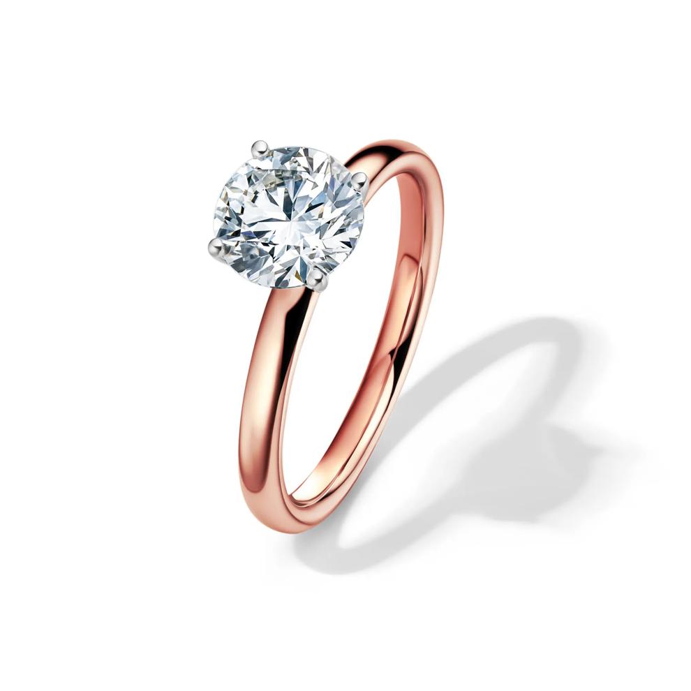 Diamond Round Brilliant Cut Solitaire Engagement Ring in 14K Rose Gold (1 1/2 ct.) – Image 4 of 5
