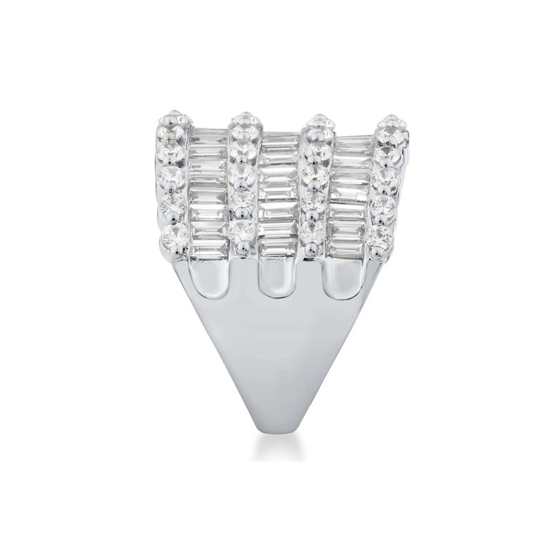 Lab Grown Diamond Multi-Row Anniversary Band in 10K White Gold &#40;3 ct. tw.&#41;  – Image 3 of 3