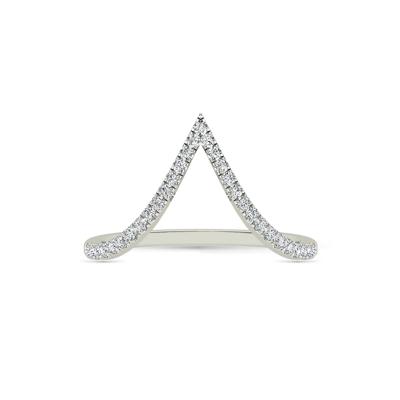 Diamond Chevron Ring in 14K White Gold (1/5 ct. tw.)
