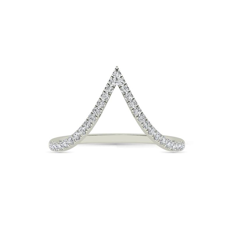 Diamond Chevron Ring in 14K White Gold &#40;1/5 ct. tw.&#41; – Image 1 of 5