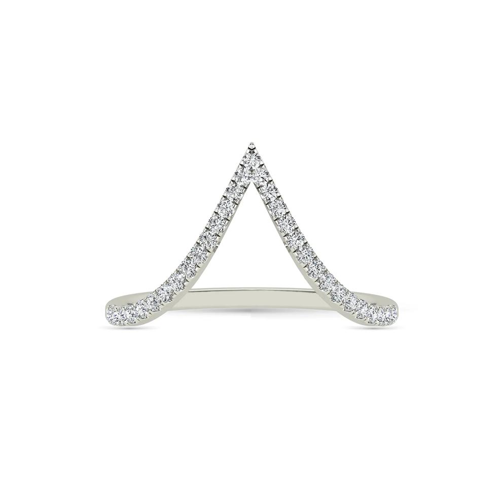 Diamond Chevron Ring in 14K White Gold (1/5 ct. tw.) – Image 1 of 5