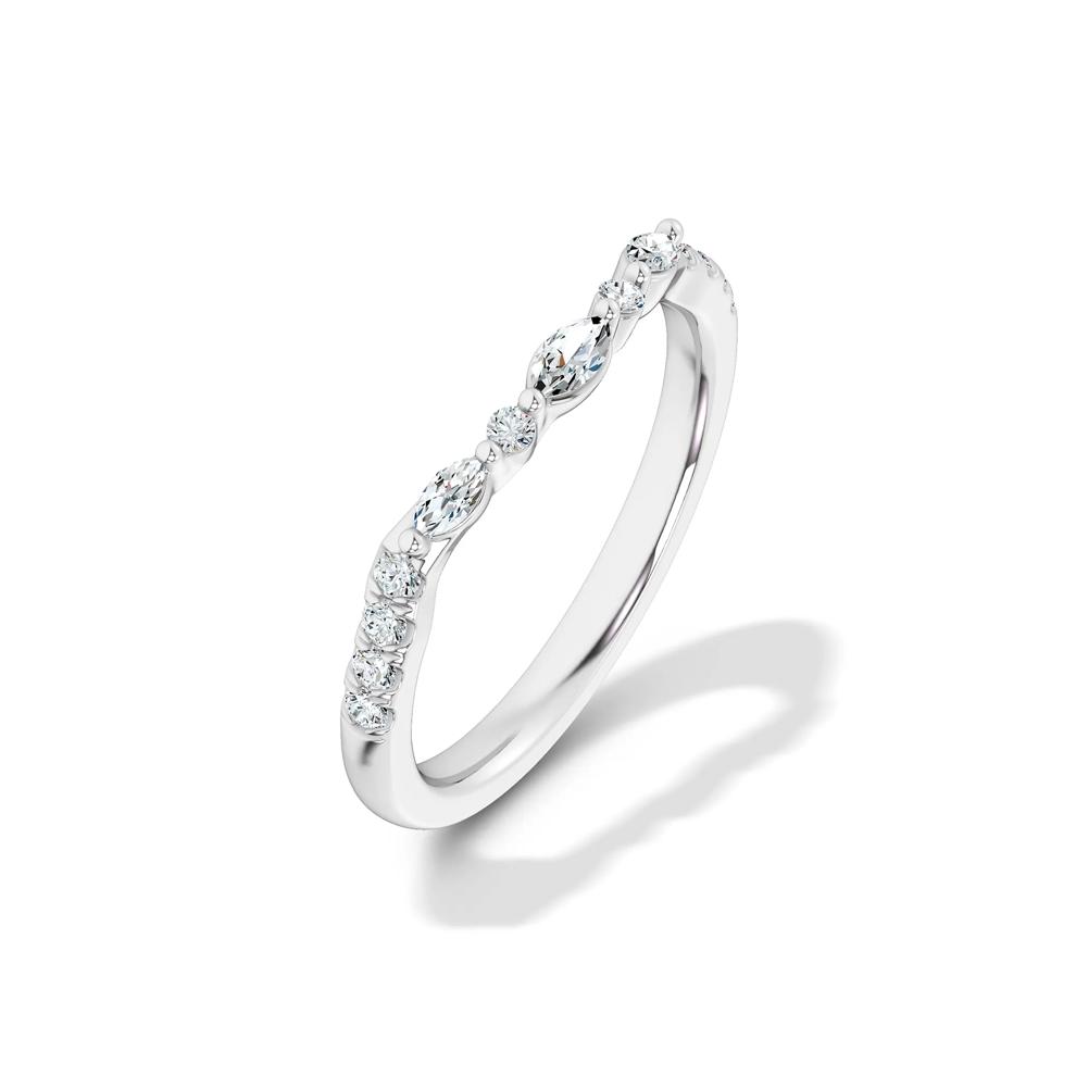 Diamond Contour Band in 14K White Gold (1/4 ct. tw.) – Image 4 of 4