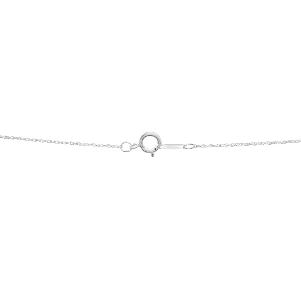 Diamond Clover Pendant Necklace in 10K White Gold (1/4 ct. tw.) – Image 4 of 4