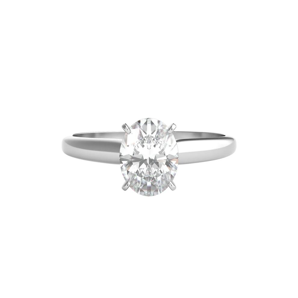 1 ct. tw. Diamond Oval Solitaire Engagement Ring in 14K White Gold – Image 1 of 3