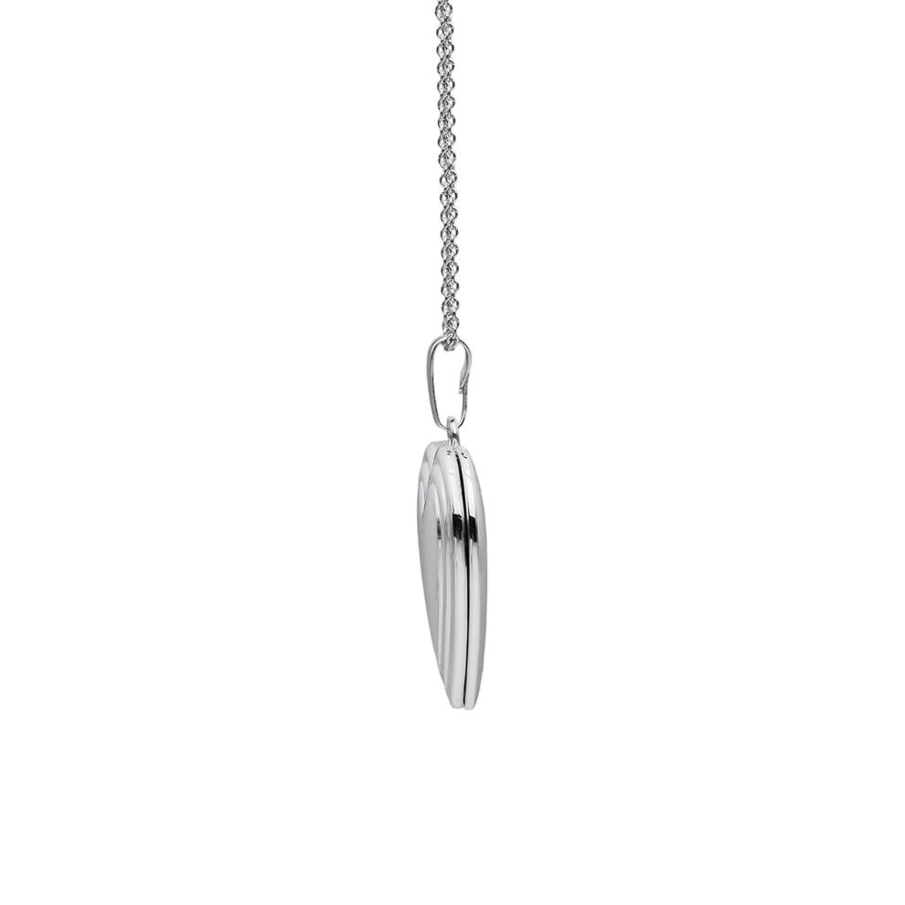 Heart Locket Necklace in Sterling Silver, 18" – Image 2 of 4