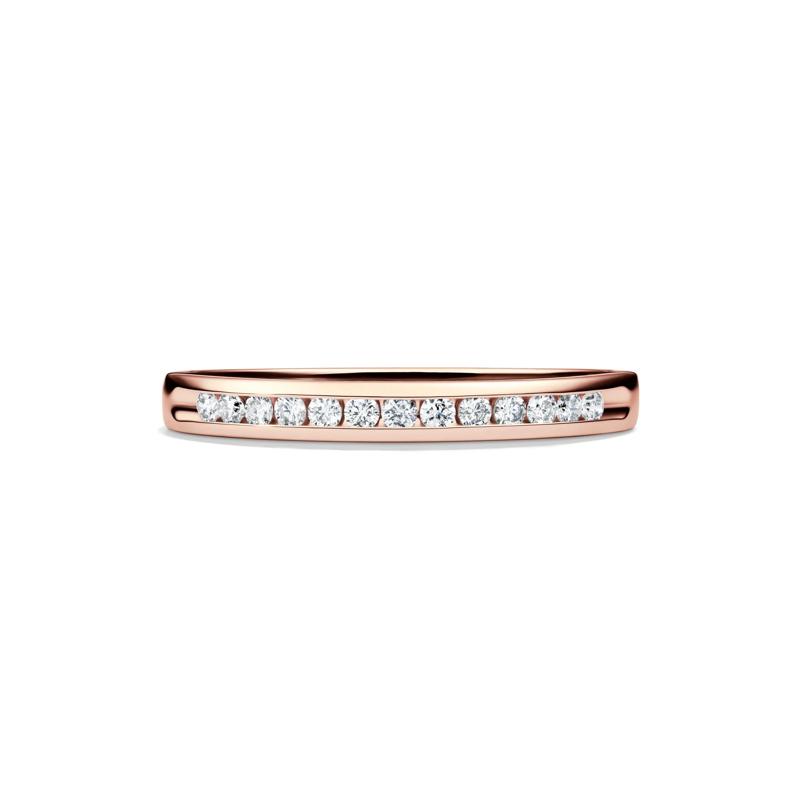 Diamond Wedding Band in 14K Rose Gold &#40;1/7 ct. tw.&#41; – Image 1 of 4