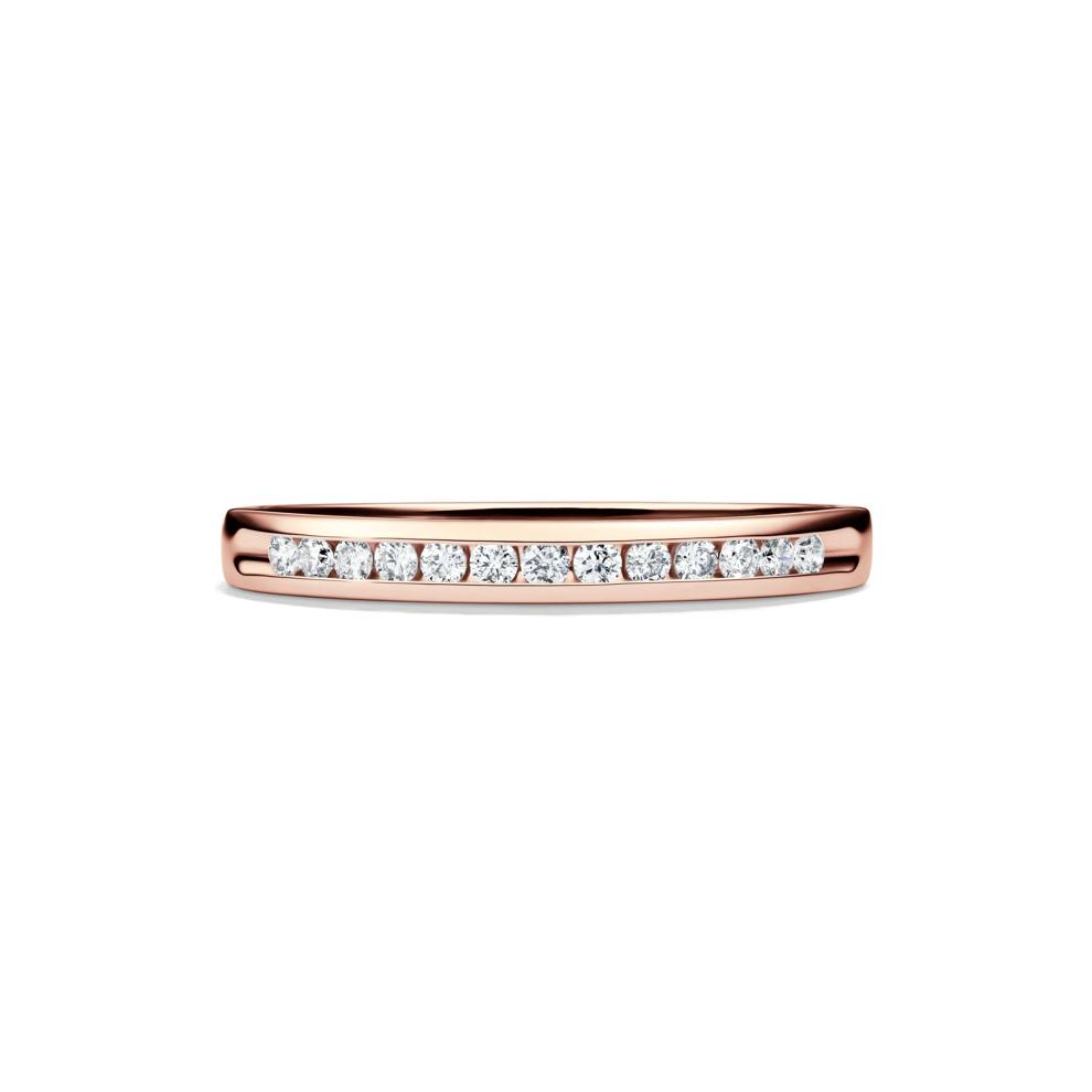 Diamond Wedding Band in 14K Rose Gold (1/7 ct. tw.) – Image 1 of 4