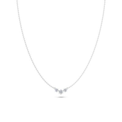 Lab Grown Diamond Three-Stone Pendant Necklace in 14K Gold