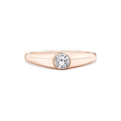 Lab Grown Diamond Round Promise Ring in 10K Rose Gold (1/3 ct. tw.)