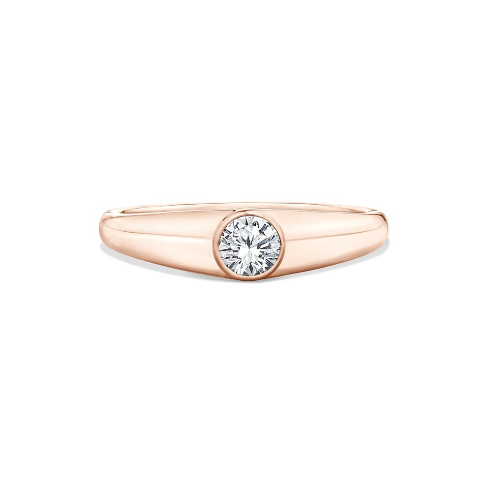 Lab Grown Diamond Round Promise Ring in 10K Rose Gold (1/3 ct. tw.) – Image 1 of 4