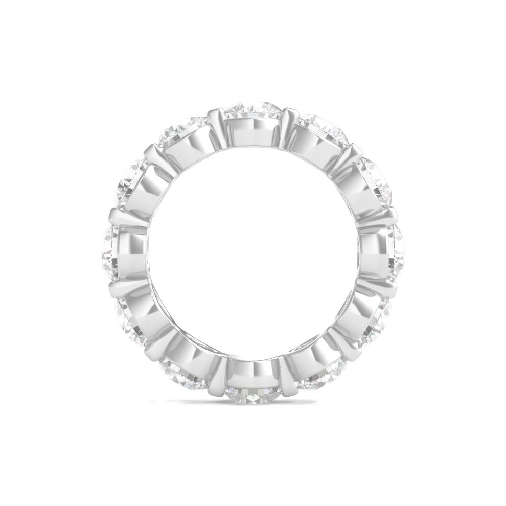 Round-Cut Diamond Shared Prong Eternity Band in 14k White Gold (6 ct. tw.) – Image 2 of 3