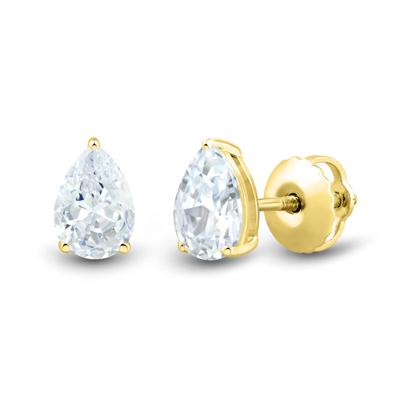 Lab Grown Diamond Pear-Shaped Three-Prong Studs