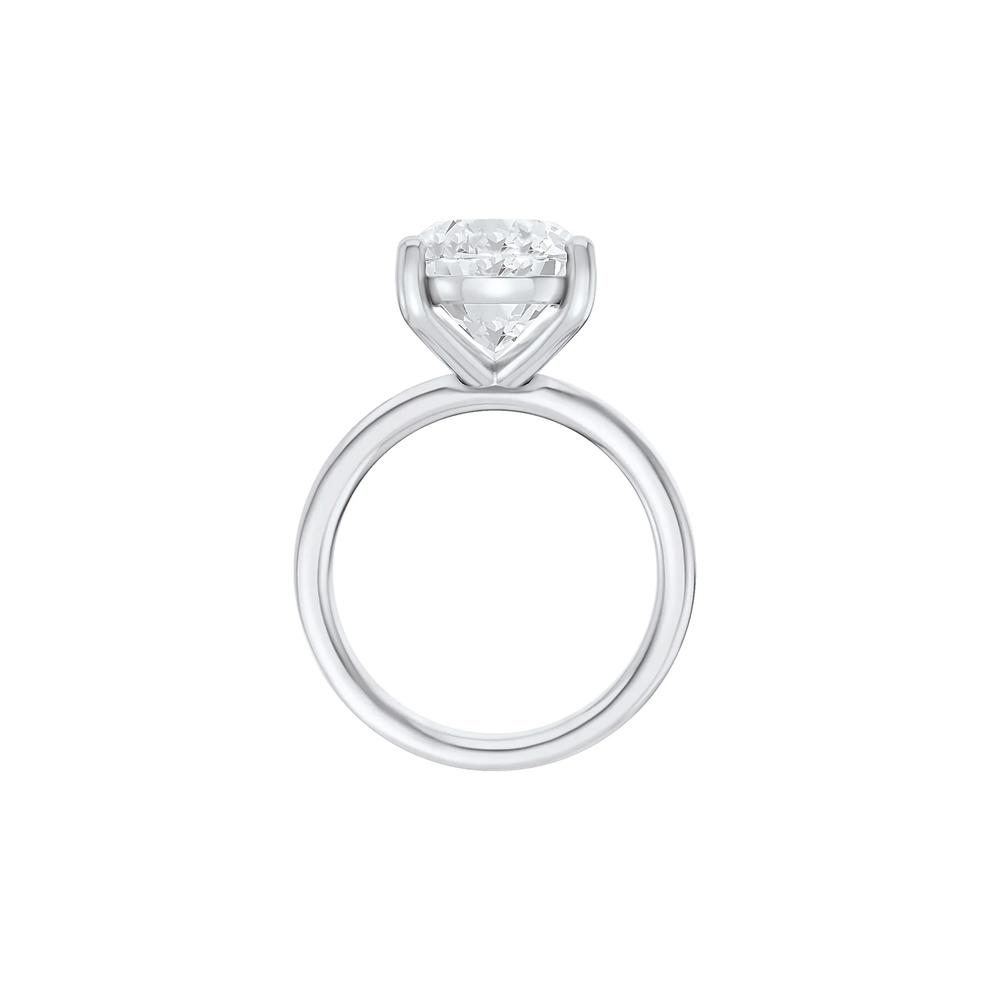 Lab Grown Diamond Oval Solitaire Engagement Ring in 14K White Gold (6 ct. tw.) – Image 2 of 4