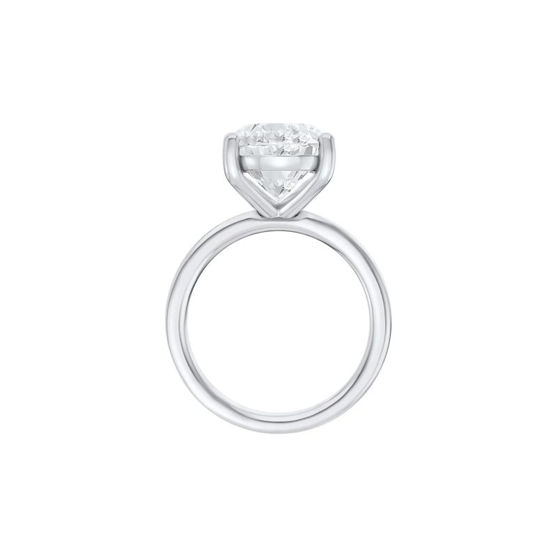 Lab Grown Diamond Oval Solitaire Engagement Ring in 14K White Gold &#40;6 ct. tw.&#41; – Image 2 of 4