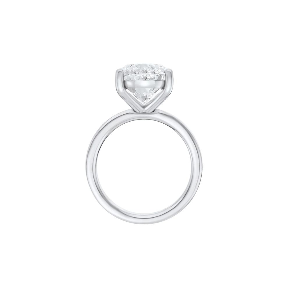 Lab Grown Diamond Oval Solitaire Engagement Ring in 14K White Gold (6 ct. tw.) – Image 2 of 4