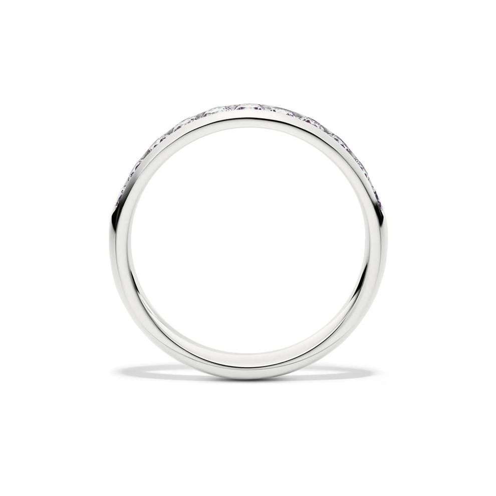Comfort Fit Channel-Set Diamond Anniversary Band in 14K White Gold (1/2 ct. tw.) – Image 2 of 5
