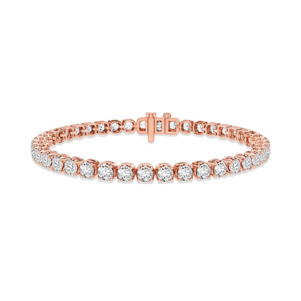 Lab Grown Diamond Tennis Bracelet in 14K Rose Gold (8 ct. tw.) – Image 1 of 1