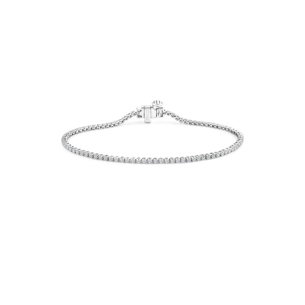 Diamond Tennis Bracelet in Sterling Silver, 7" (1 ct. tw.) – Image 1 of 2