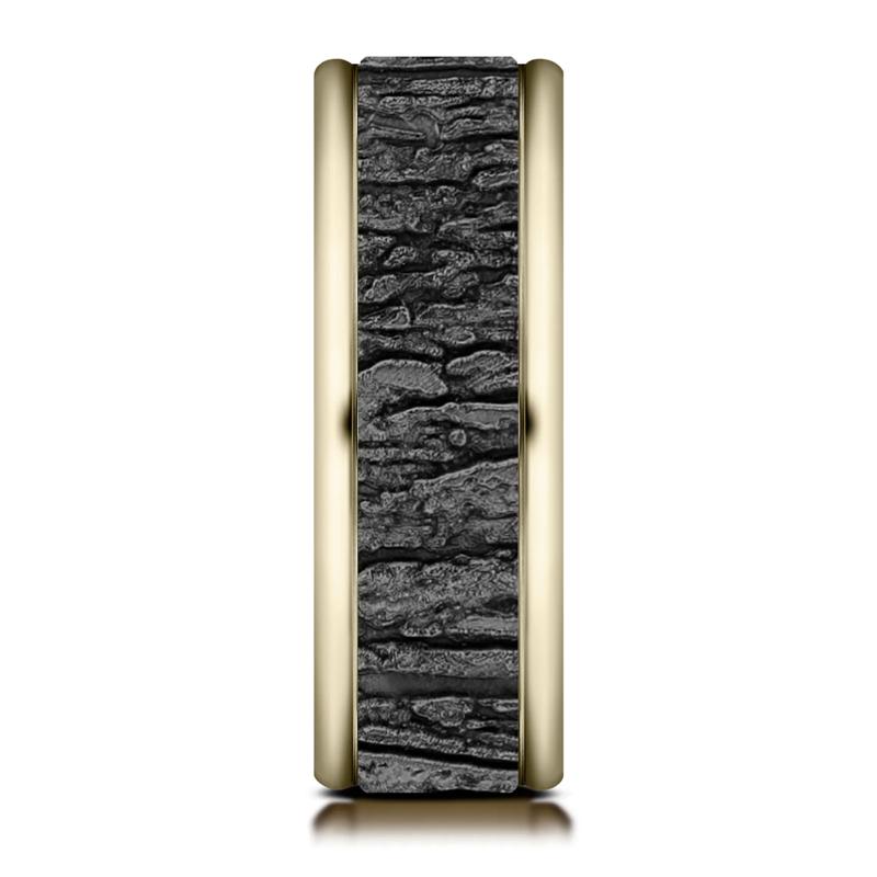 Men&rsquo;s Hazel Bark Wedding Band in Tantalum – Image 3 of 3