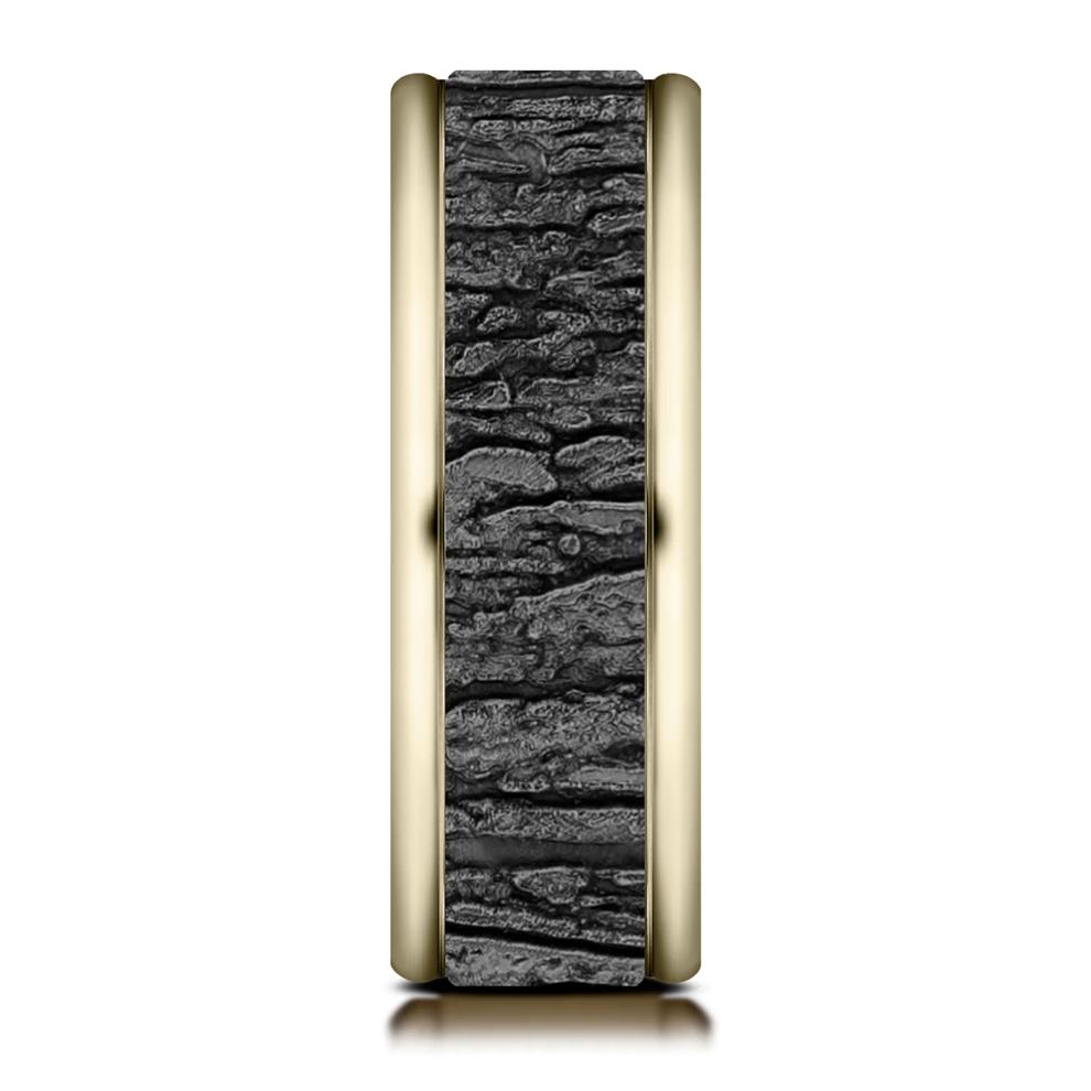 Men&rsquo;s Hazel Bark Wedding Band in Tantalum – Image 3 of 3