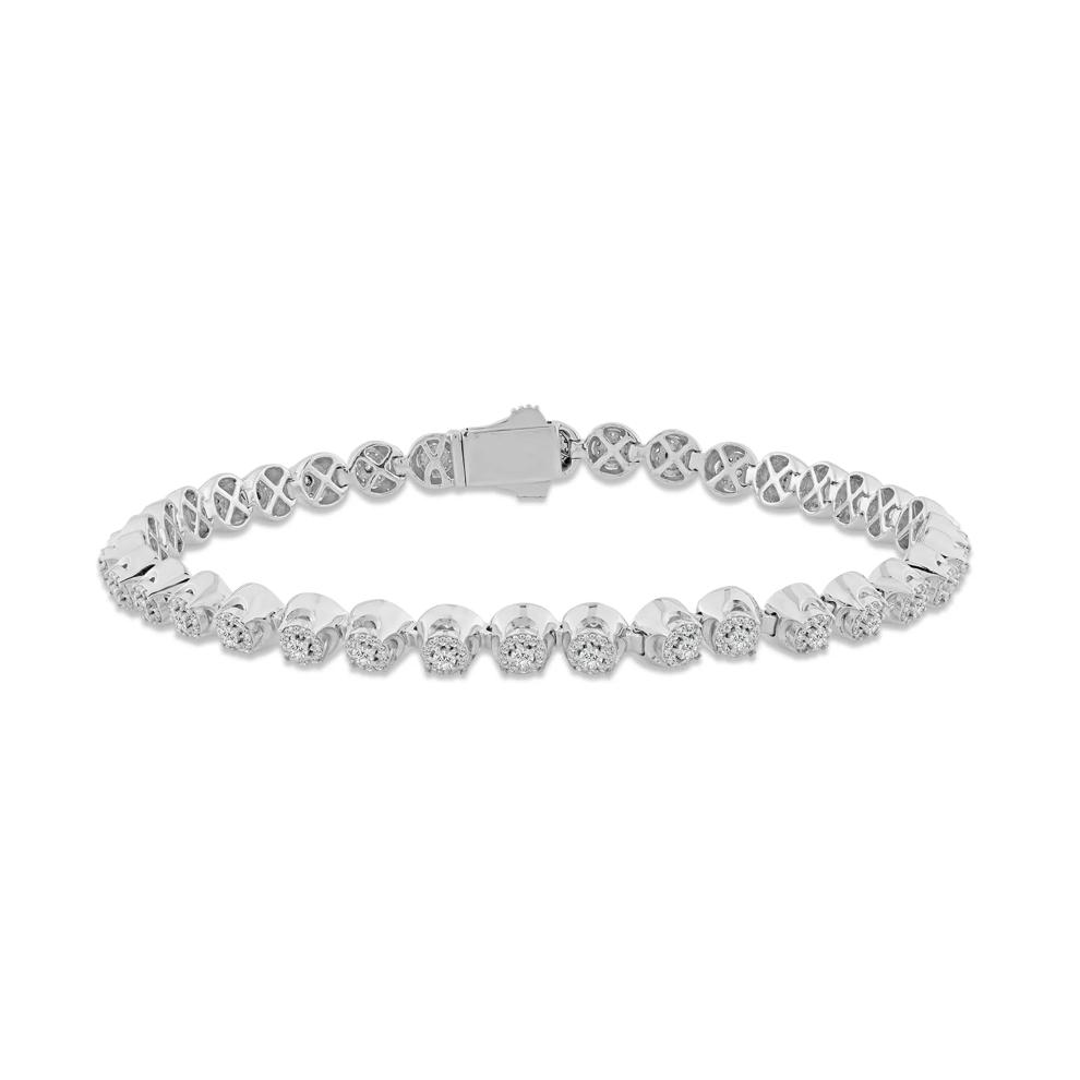 Men's Diamond Bracelet in Sterling Silver (1 ct. tw.) – Image 1 of 2