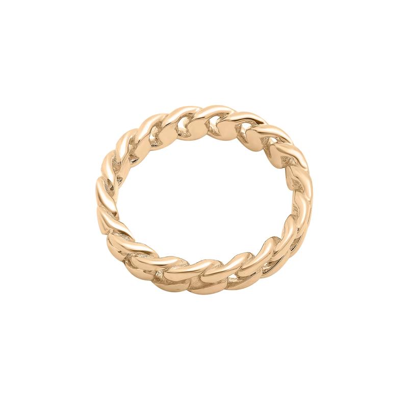 Curb Link Ring in Vermeil – Image 5 of 7