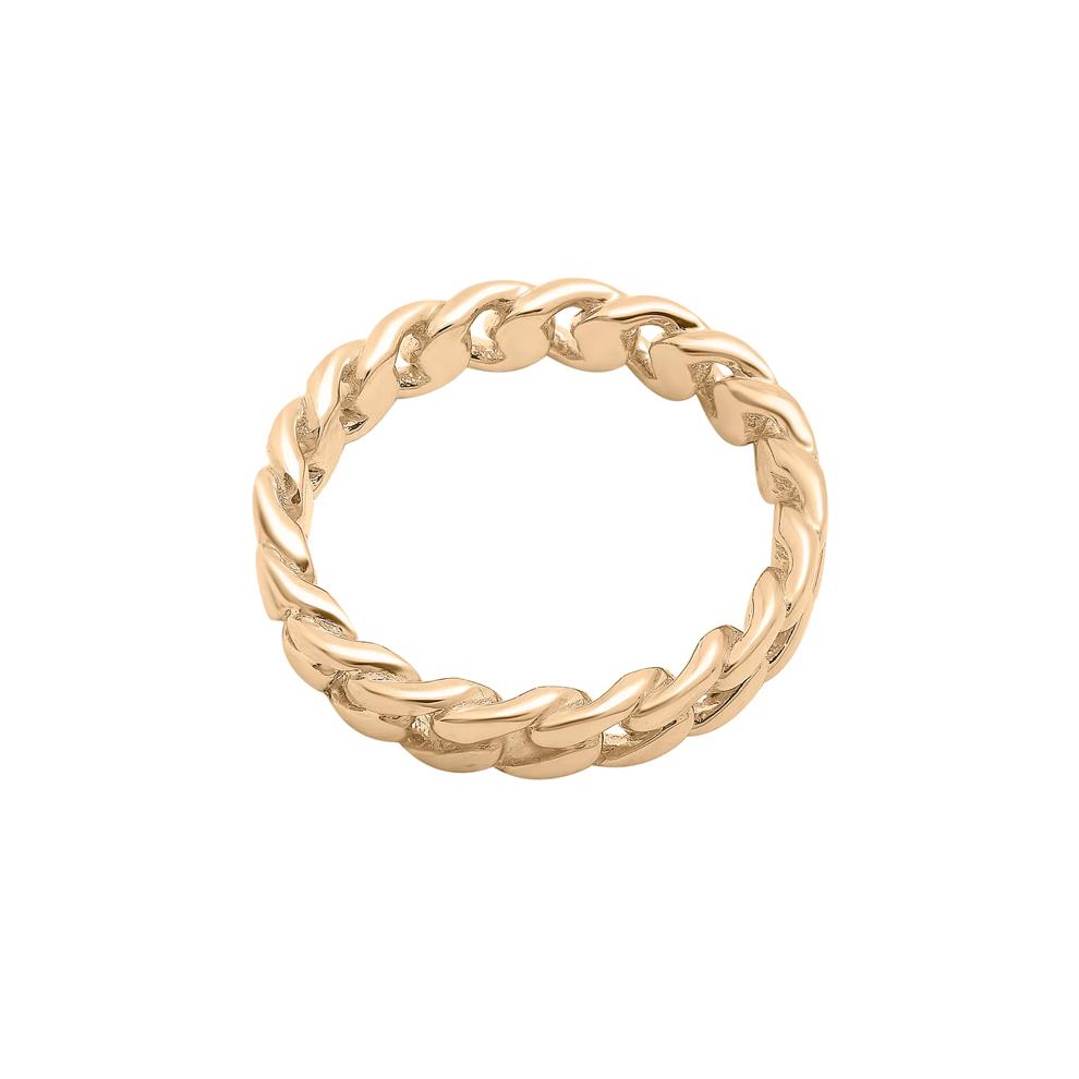 Curb Link Ring in Vermeil – Image 5 of 7