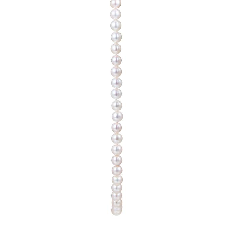 White Freshwater Cultured Pearl Strand Necklace in Sterling Silver, 8mm, 20&quot; – Image 2 of 3