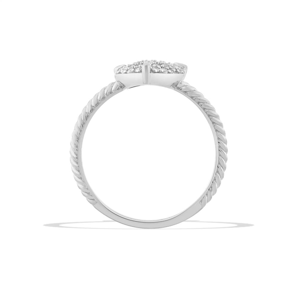 Diamond Heart Ring in Sterling Silver (1/5 ct. tw.) – Image 2 of 4