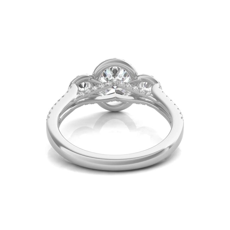 Lab Grown Diamond Oval-Shaped Engagement Ring in 14K White Gold &#40;1 3/4 ct. tw.&#41; – Image 4 of 5