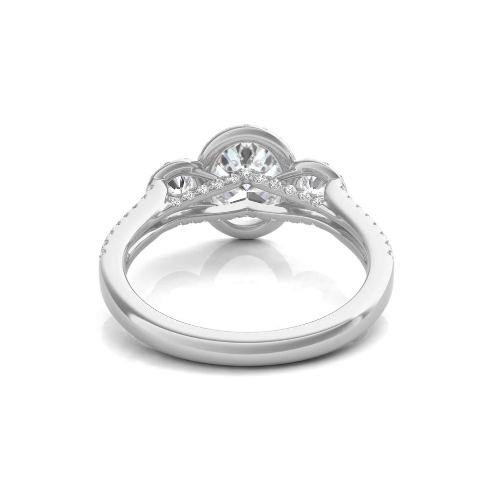 Lab Grown Diamond Oval-Shaped Engagement Ring in 14K White Gold (1 3/4 ct. tw.) – Image 4 of 5