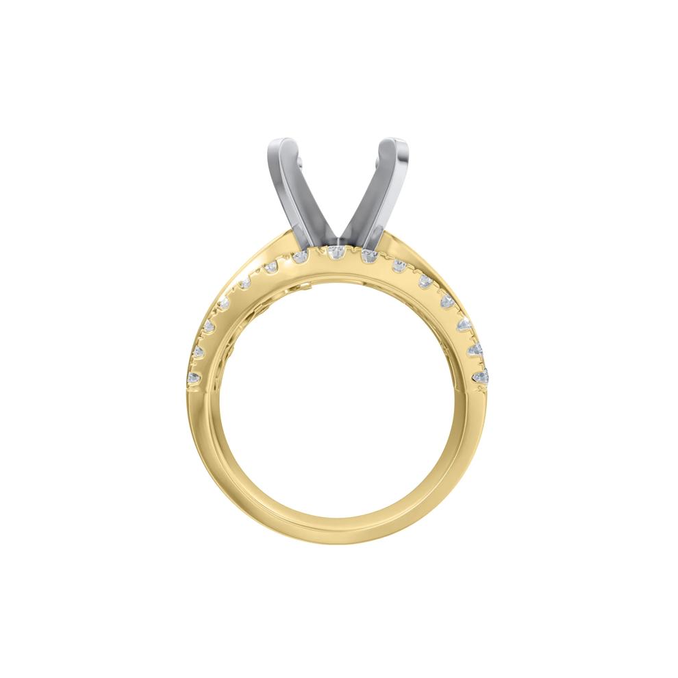 Lab Grown Diamond Semi-Mount Engagement Ring in 14K Yellow Gold (1 1/2 CT. TW.) – Image 4 of 6