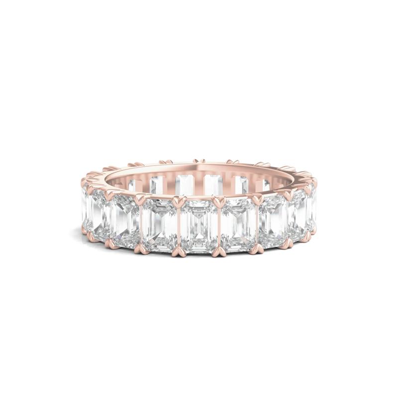 Emerald-Cut Diamond Eternity Band in 14k Rose Gold &#40;7 ct. tw.&#41; – Image 1 of 3