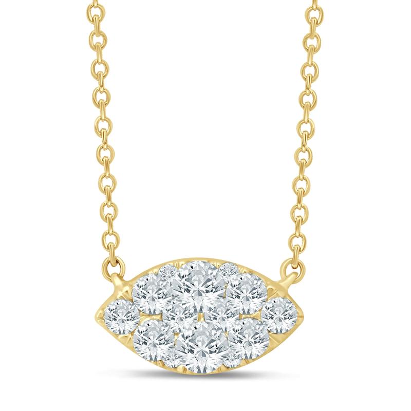 Diamond Pendant in 10K Yellow Gold &#40;1/4 ct. tw.&#41; – Image 1 of 3