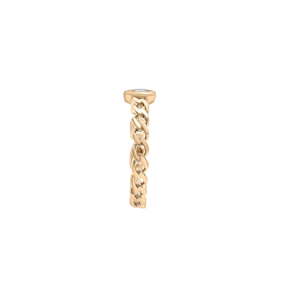 Diamond Curb Link Ring in Vermeil (1/10 ct. tw.) – Image 3 of 7