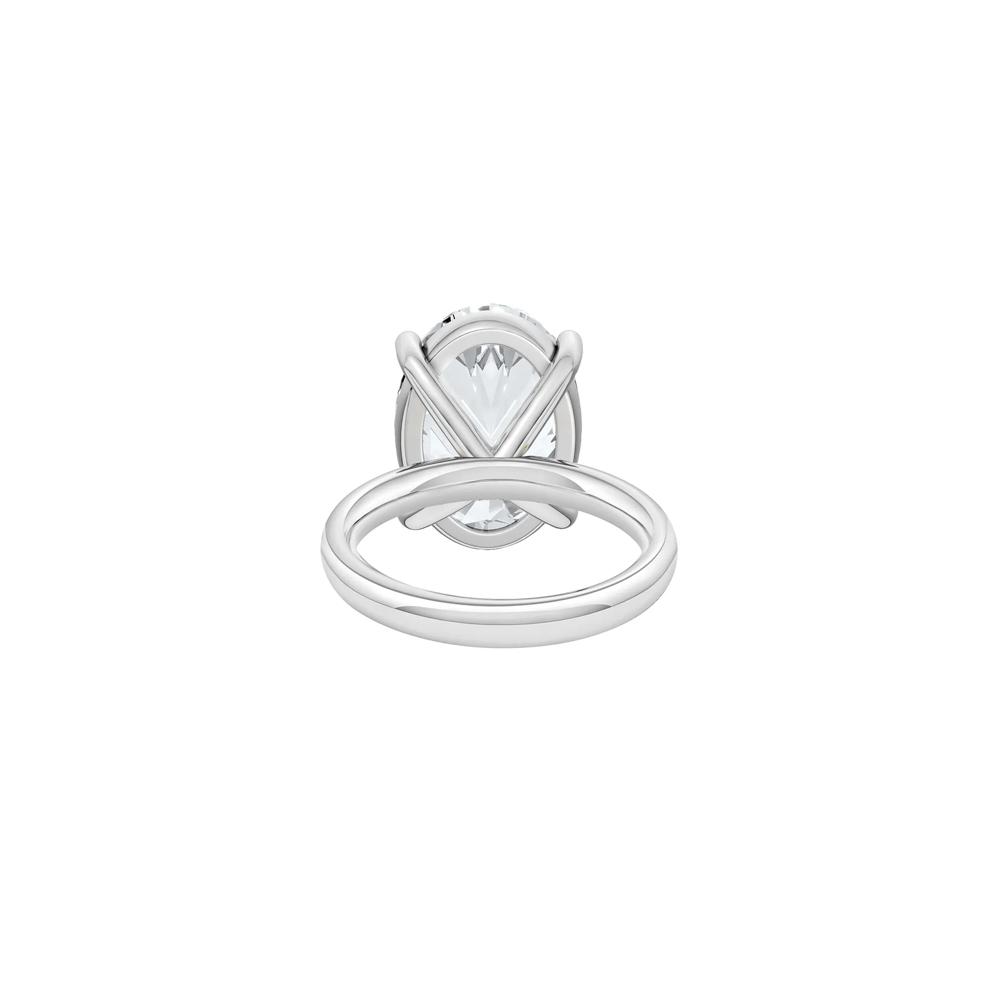 Lab Grown Diamond Oval Solitaire Ring in Platinum (7 ct.) – Image 4 of 4