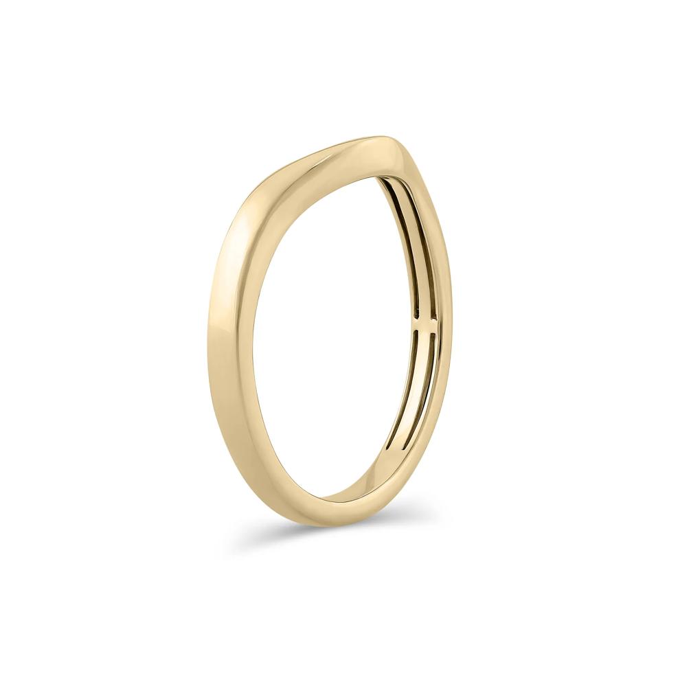 Plain 5MM Contour Band in 10K Yellow Gold – Image 3 of 4