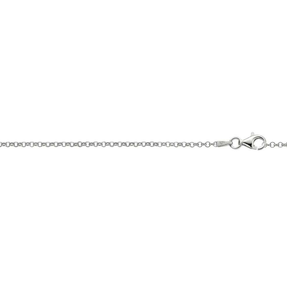 Rolo Chain Necklace in Rhodium Sterling Silver, 2MM, 18" – Image 2 of 2