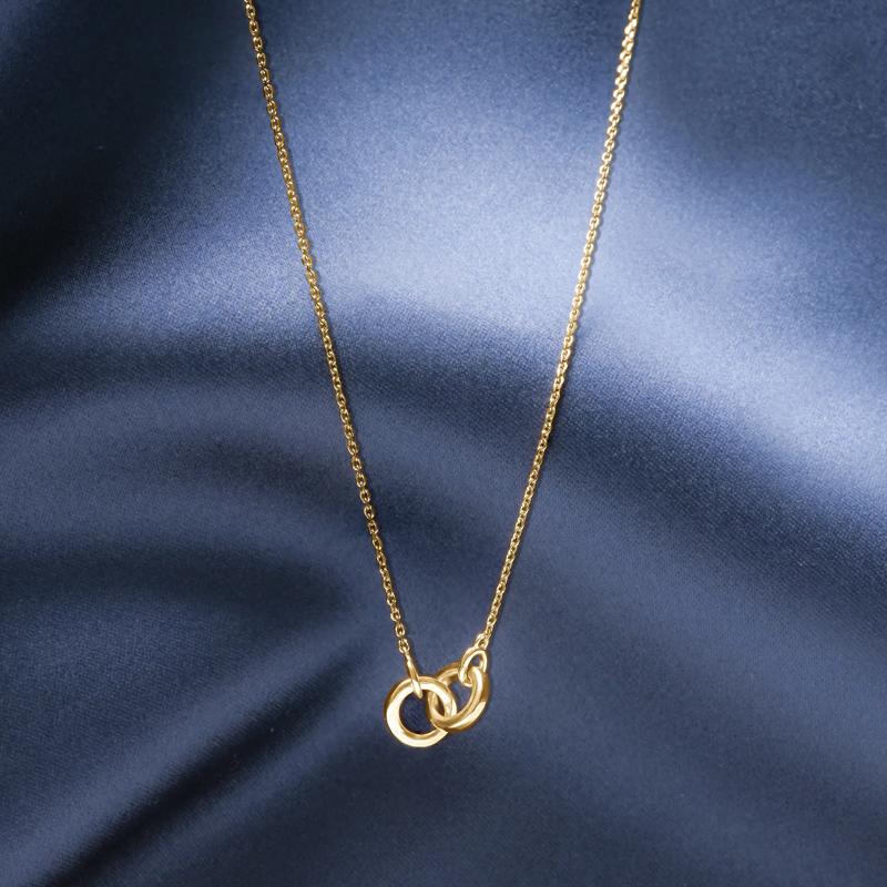 Linked Circle Necklace in Vermeil – Image 5 of 5
