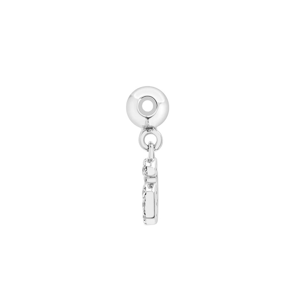 Diamond Accent  Number 6 Bead Charm in Sterling Silver – Image 2 of 3
