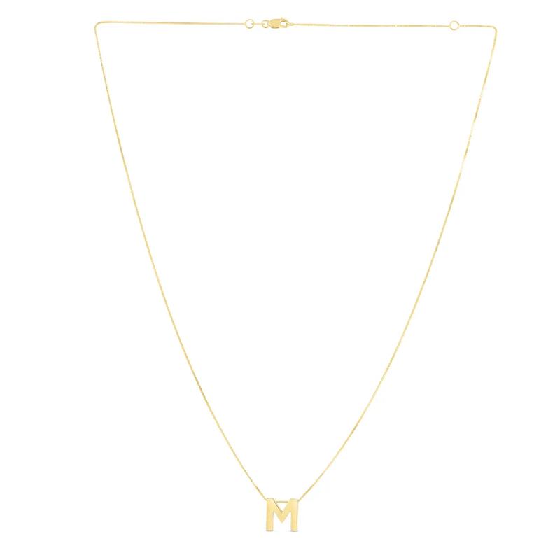 "M" Initial Necklace in 14k Yellow Gold – Image 1 of 3