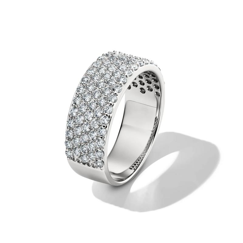 Lab Grown Diamond Pave Multi Row Band in 14K White Gold &#40;1 ct. tw.&#41; – Image 4 of 4