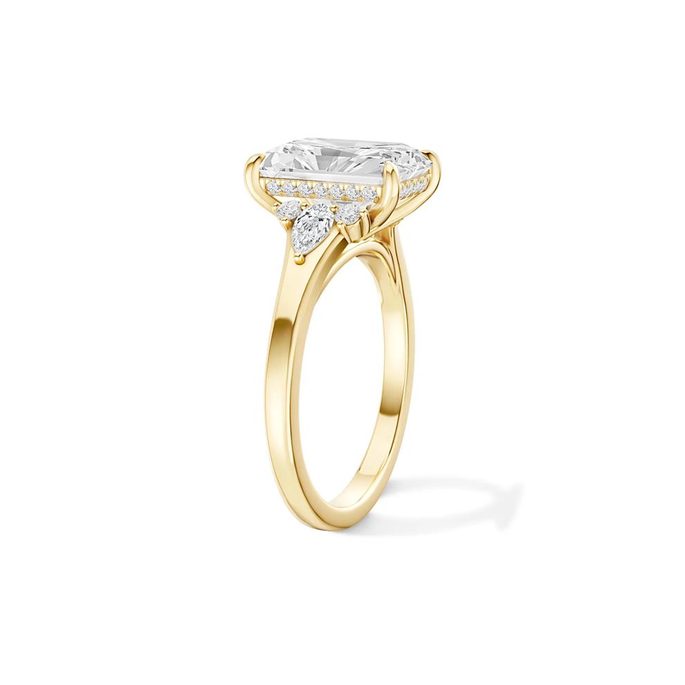Kenzy Lab Grown Diamond Radiant Center Engagement Ring in 18K Yellow Gold (3 3/8 ct. tw.) – Image 3 of 4
