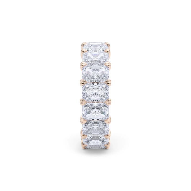 Lab Grown Diamond Radiant-Cut Eternity Band in 14K Rose Gold &#40;7 ct. tw.&#41; – Image 3 of 5