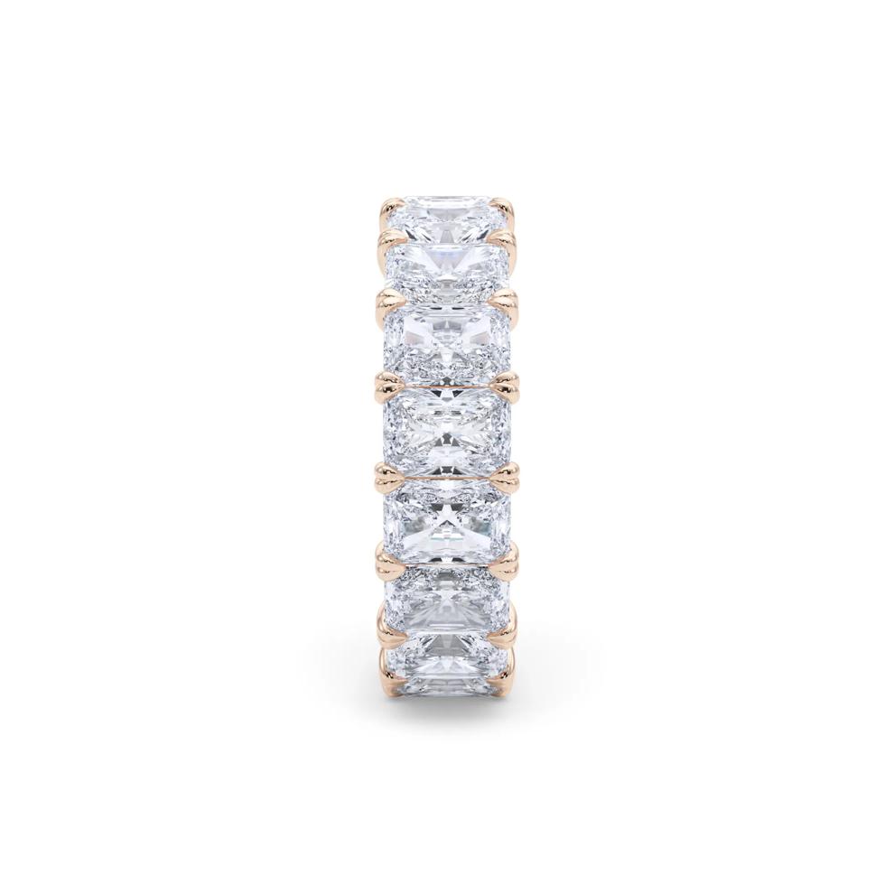 Lab Grown Diamond Radiant-Cut Eternity Band in 14K Rose Gold (7 ct. tw.) – Image 3 of 5