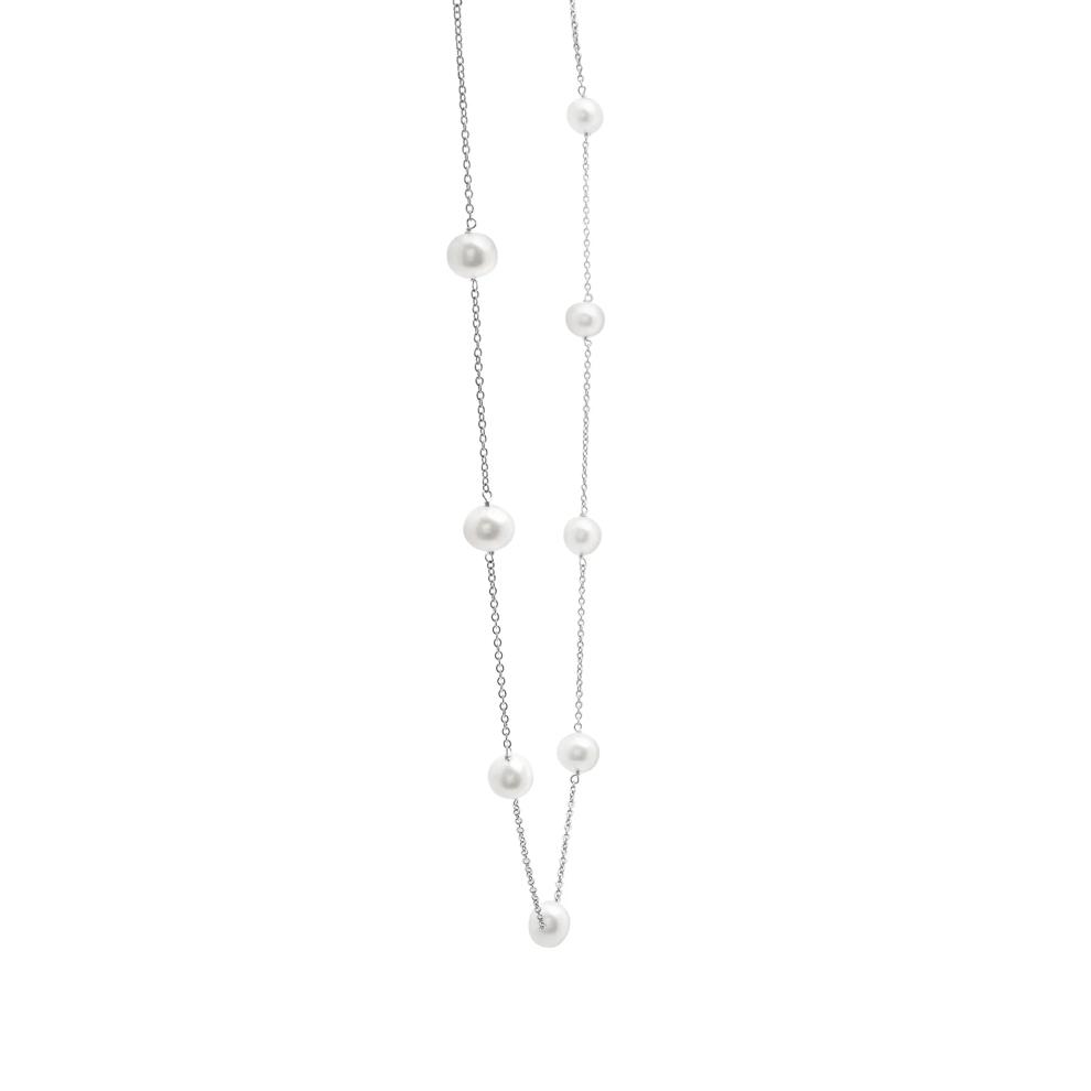 Freshwater Cultured Pearl Earring, Bracelet and Necklace Box Set in Sterling Silver – Image 4 of 7