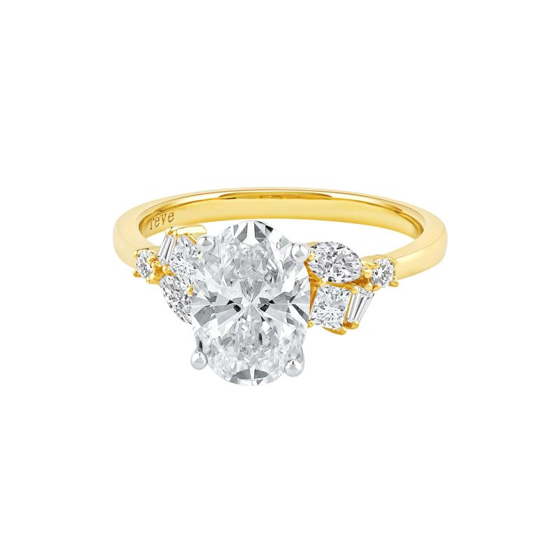 Nora Lab Grown Diamond Engagement Ring in 14K Yellow and White Gold (2 1/2 ct. tw.) – Image 5 of 5