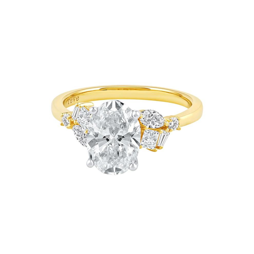 Nora Lab Grown Diamond Engagement Ring in 14K Yellow and White Gold (2 1/2 ct. tw.) – Image 5 of 5