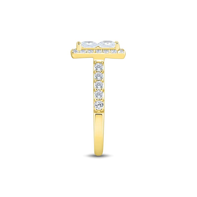 Lab Grown Diamond Composite Center Engagement Ring in 10K Yellow Gold &#40;3 ct. tw.&#41; – Image 3 of 3